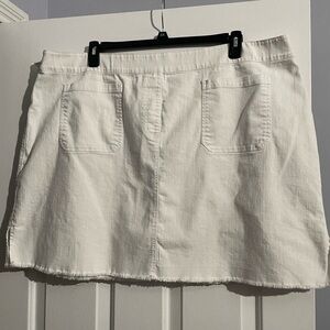 Ruby Rd White Denim Mini Skort